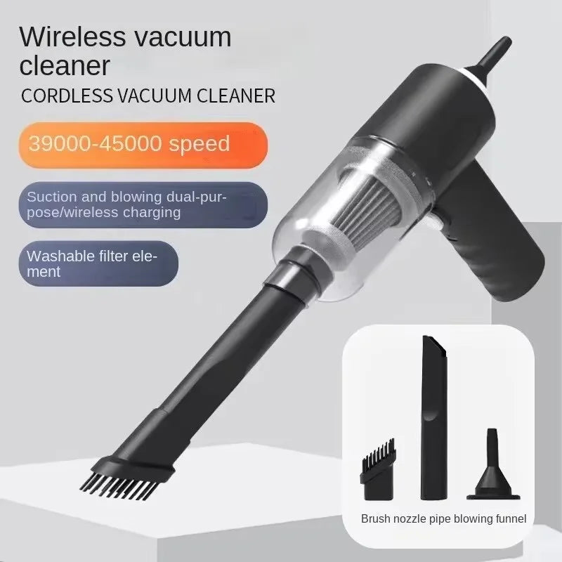 ZyraGear Cordless Handheld Car Vacuum & Air Duster – USB-C, 5-in-1