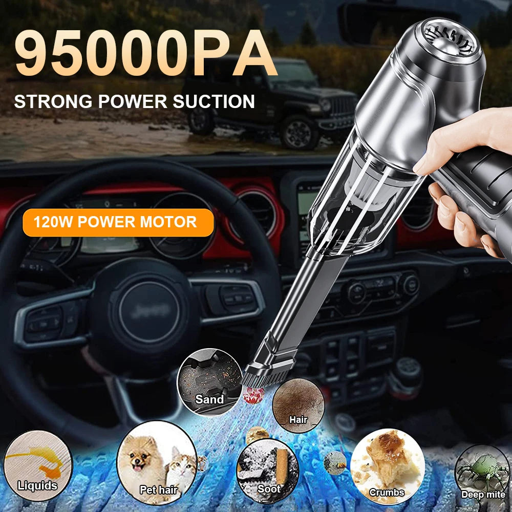 Cordless Car Vacuum — Portable High-Suction Handheld Cleaner for Car & Home