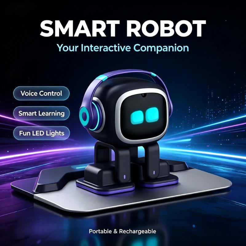 Interactive AI Robot Pet with Voice Recognition – Smart Companion Toy