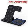 3-in-1 Foldable Wireless Charging Station for iPhone, Samsung Galaxy & AirPods – 15W Fast Charging Stand