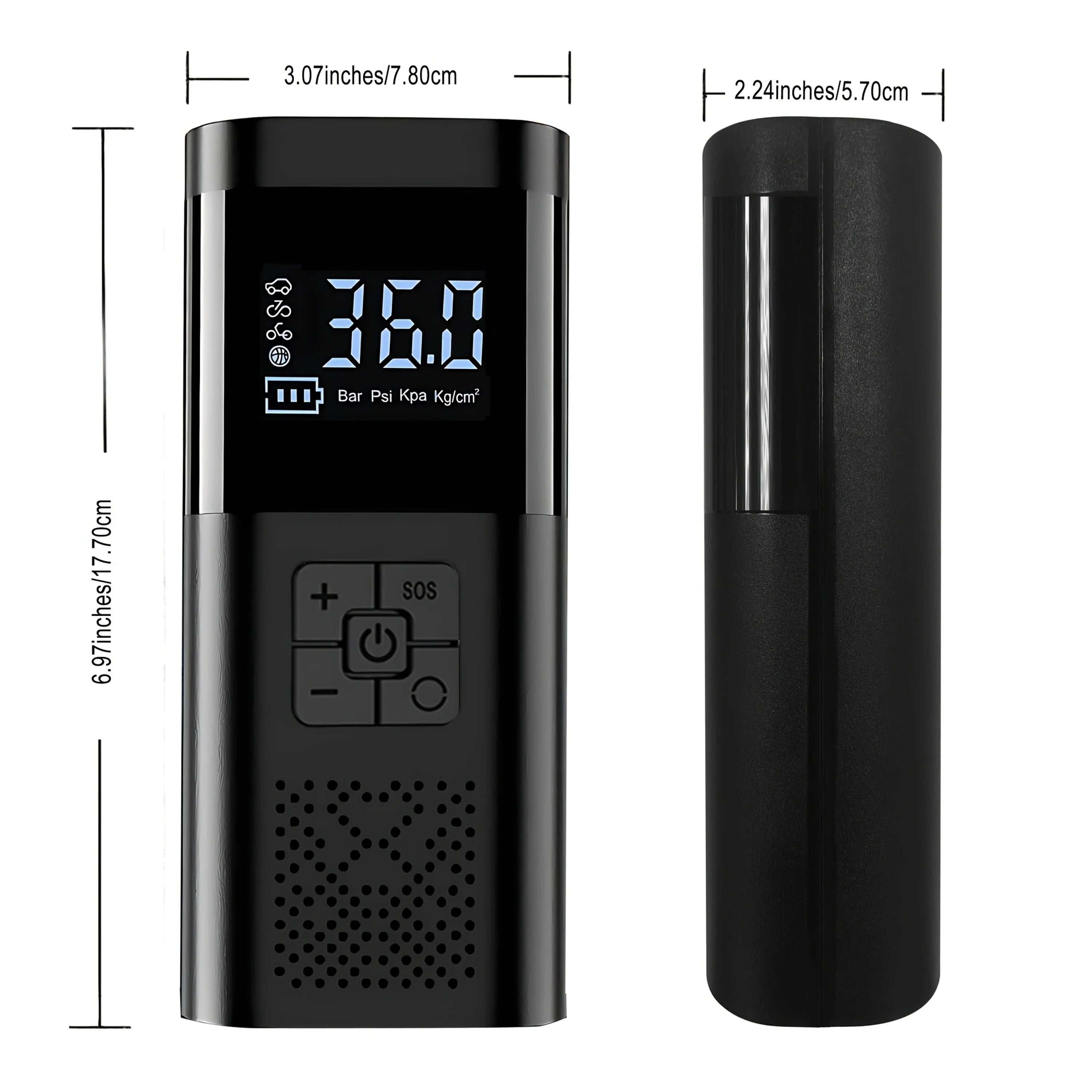 Cordless Tire Inflator 150PSI – Digital Portable Air Compressor for Car & Bike