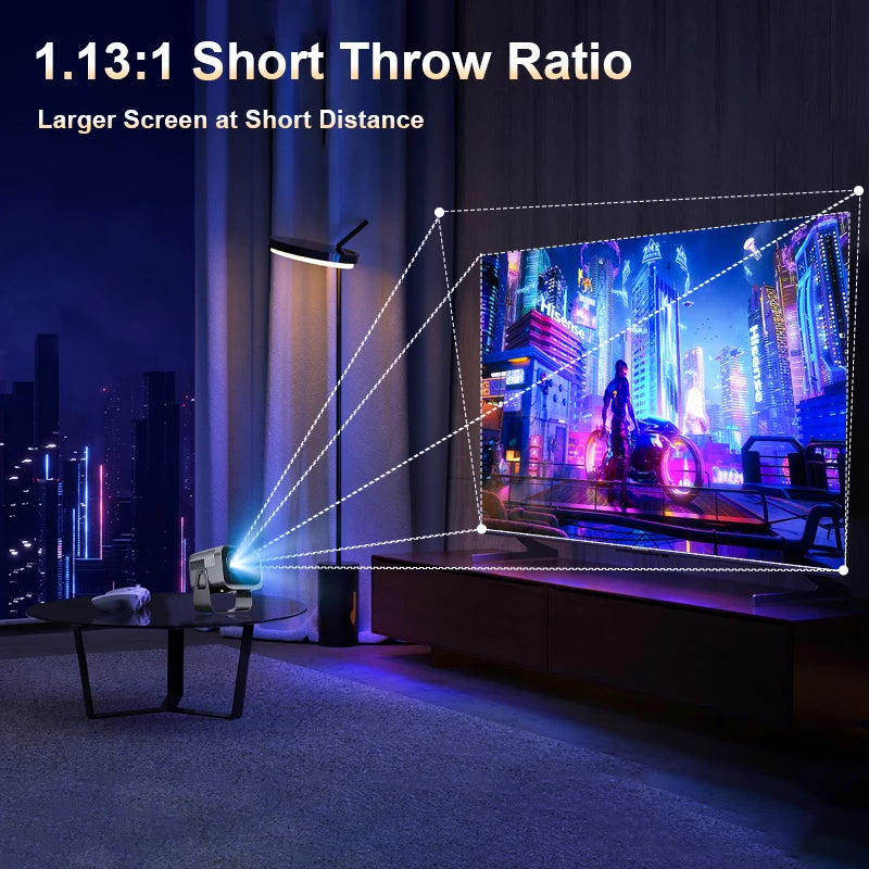 Mini 4K Smart Projector — Portable Home Cinema with WiFi & HDMI