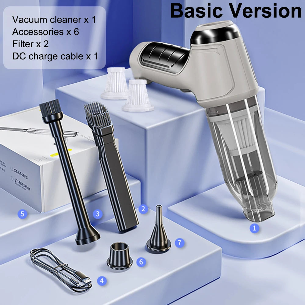 Cordless Car Vacuum — Portable High-Suction Handheld Cleaner for Car & Home