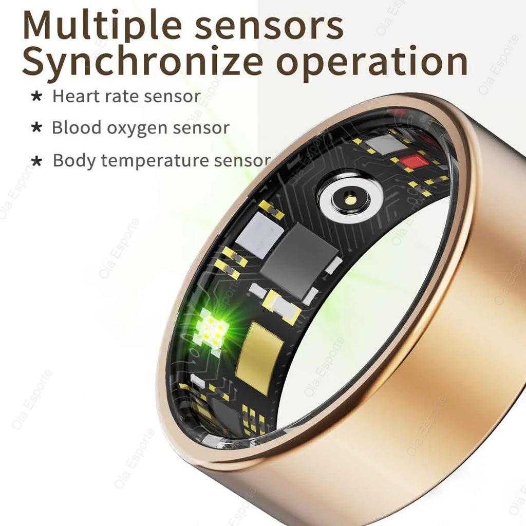 Unisex Smart Ring – Heart Rate, SpO2 & Sleep Monitor, Titanium Alloy IP68