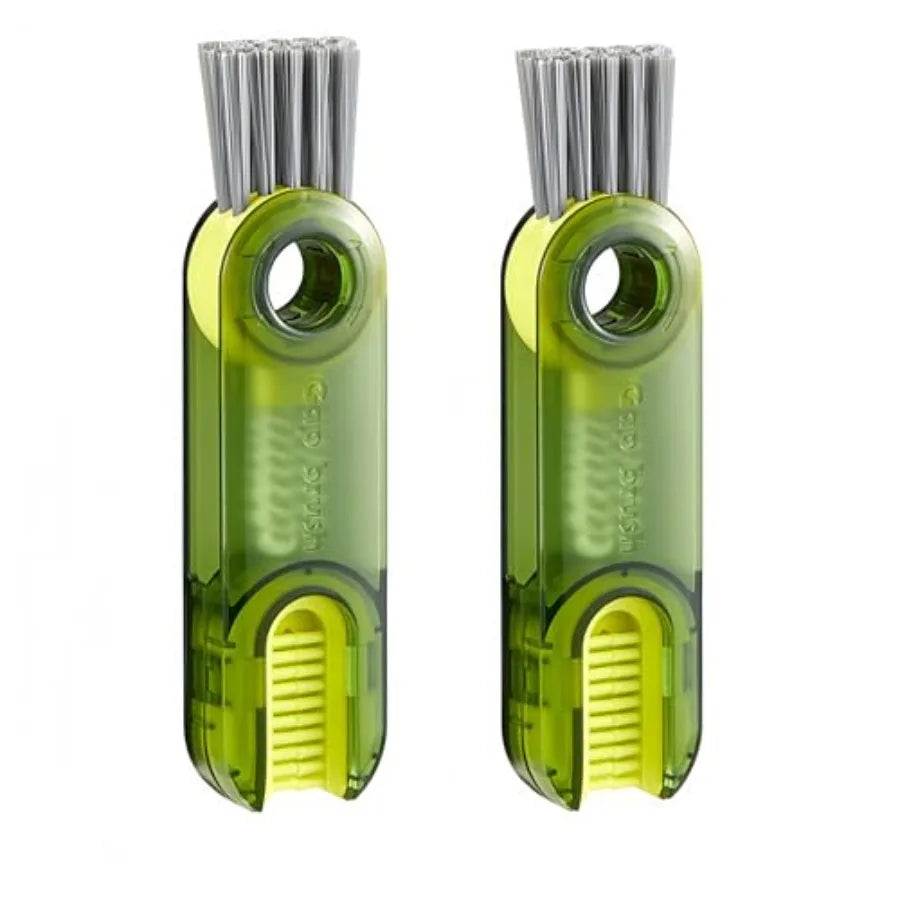 3/6PC Multifunctional 3 In 1 Cup Cleaning Brushes Rotatable Cup Mouth Brush Bottle Cap Brush Household Groove Gap Cleaning Brush