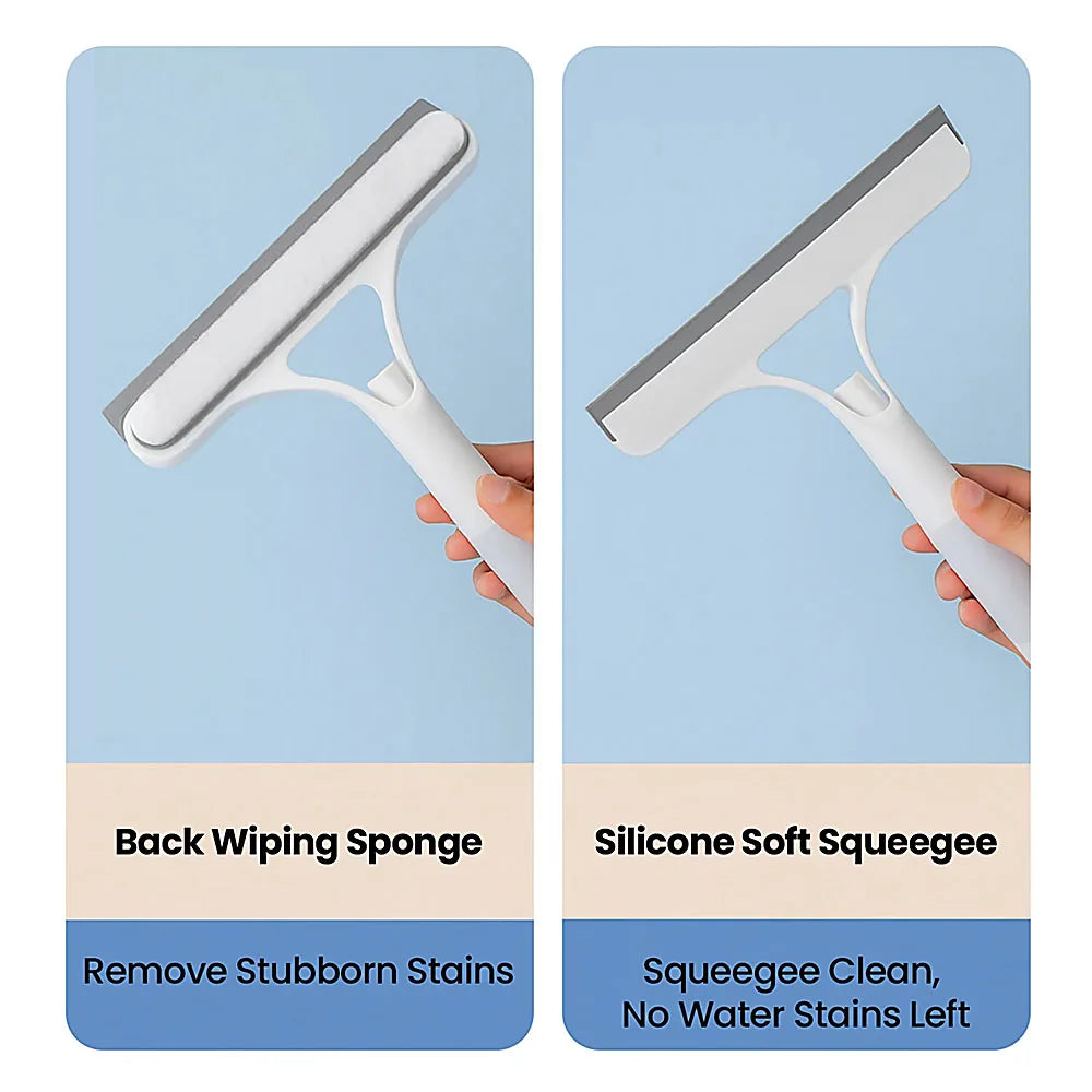 3-in-1 multifunctional glass wiper with spray bottle to clean the floor and scrub household car cleaning tools.