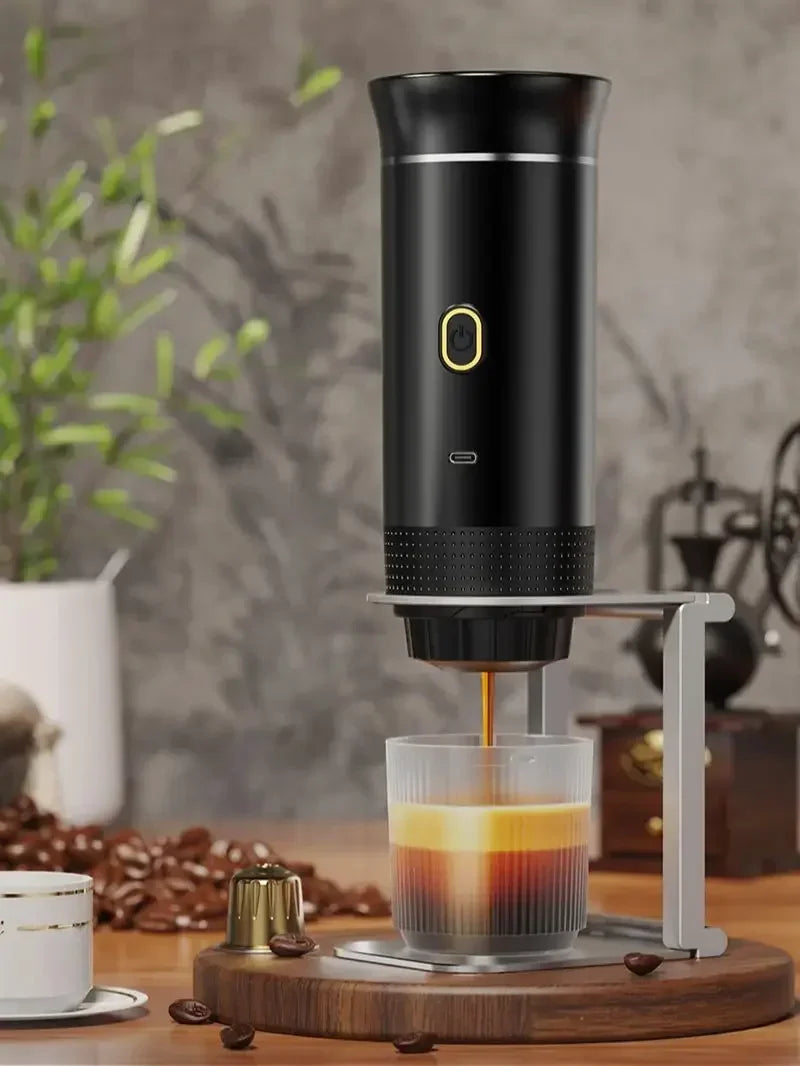 3-in-1 Portable Electric Espresso Maker – Capsules & Ground Coffee, 20 Bar