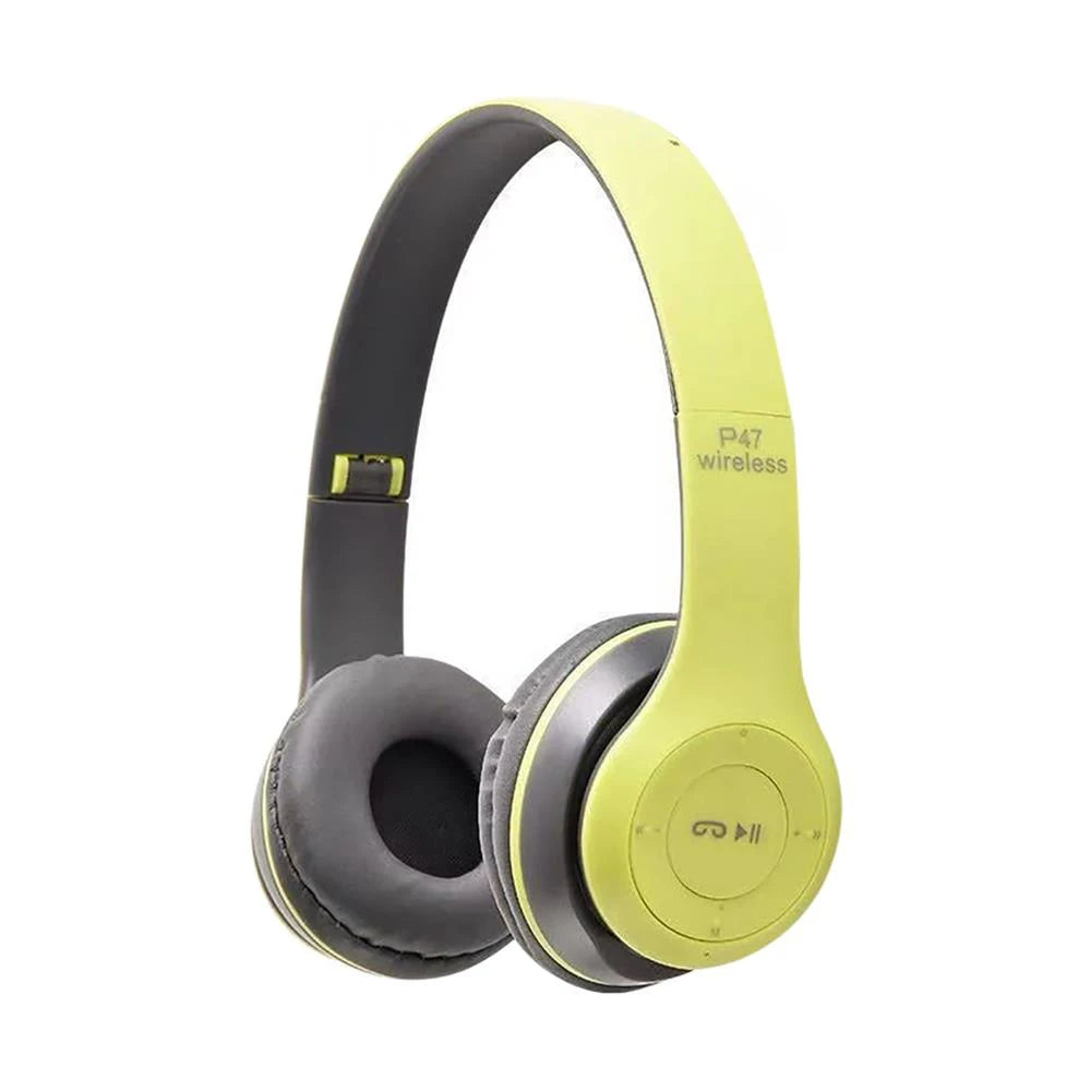 Foldable HiFi Stereo Bluetooth Headphones – Built-in Mic, SD Card Support