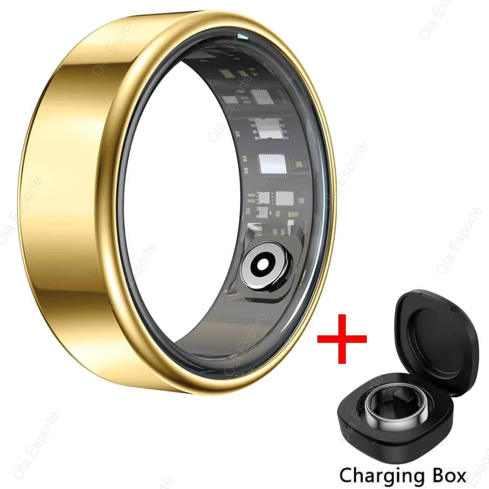 Unisex Smart Ring – Heart Rate, SpO2 & Sleep Monitor, Titanium Alloy IP68