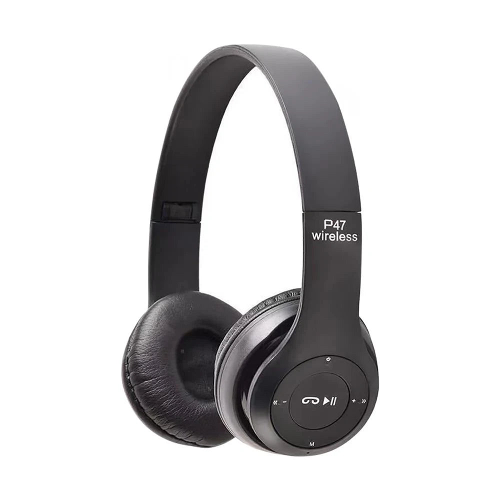 Foldable HiFi Stereo Bluetooth Headphones – Built-in Mic, SD Card Support