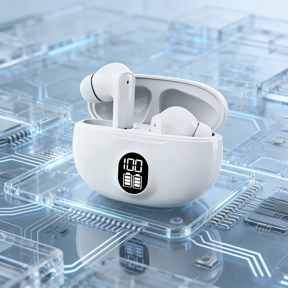 TWS Wireless Bluetooth Earbuds – Waterproof, Built-in Mic, Universal Fit