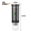 3-in-1 Portable Electric Espresso Maker – Capsules & Ground Coffee, 20 Bar