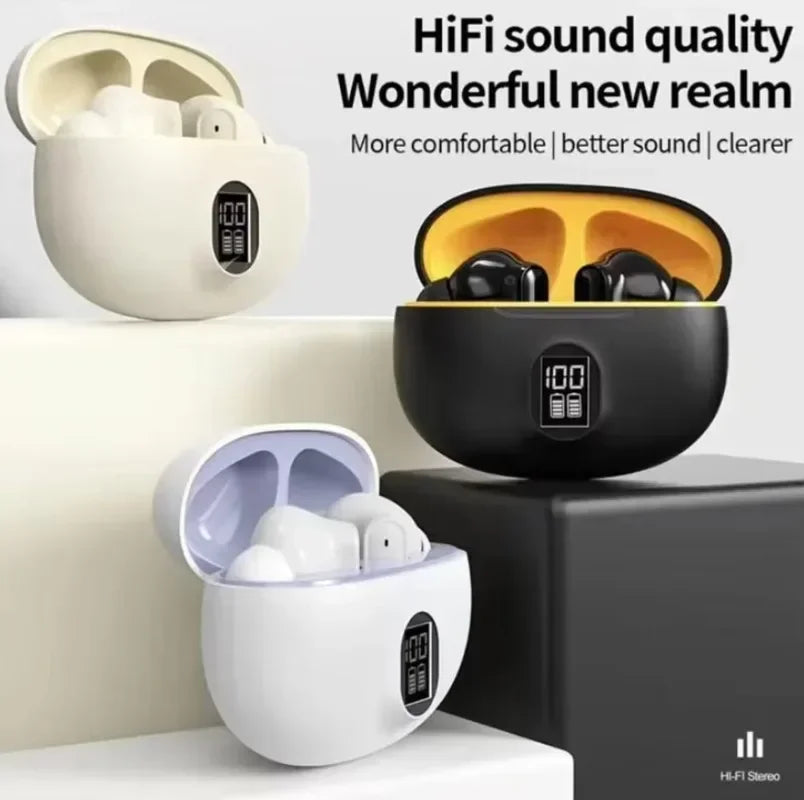 TWS Wireless Bluetooth Earbuds – Waterproof, Built-in Mic, Universal Fit
