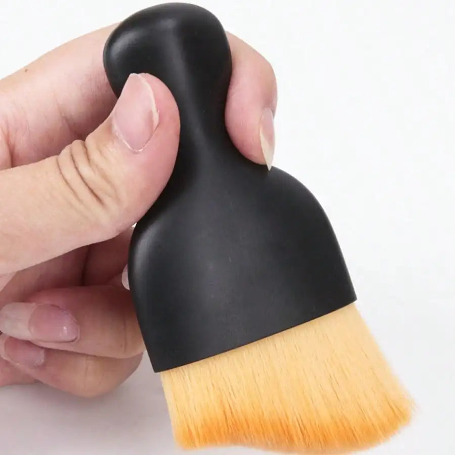 Black Musical Instrument Cleaning Brush With Dense Bristles - Dust & Debris Remover For Piano, Guitar, Bass Guitars - Ergonomic Handle For Hard-To-Reach Areas, Piano Maintenance, String Instrument Cleaner