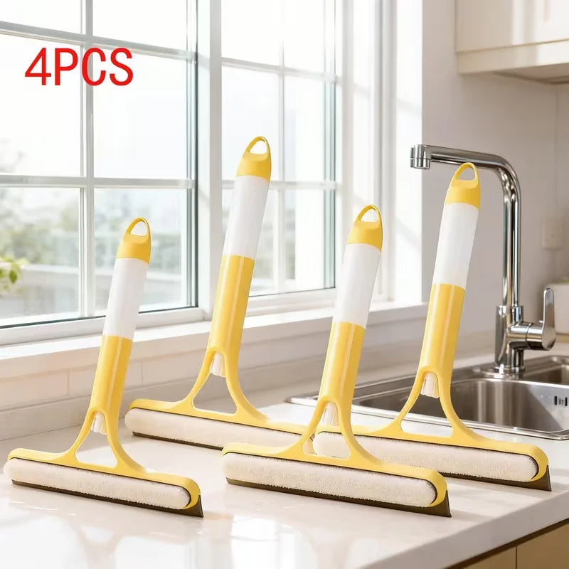 3-in-1 multifunctional glass wiper with spray bottle to clean the floor and scrub household car cleaning tools.