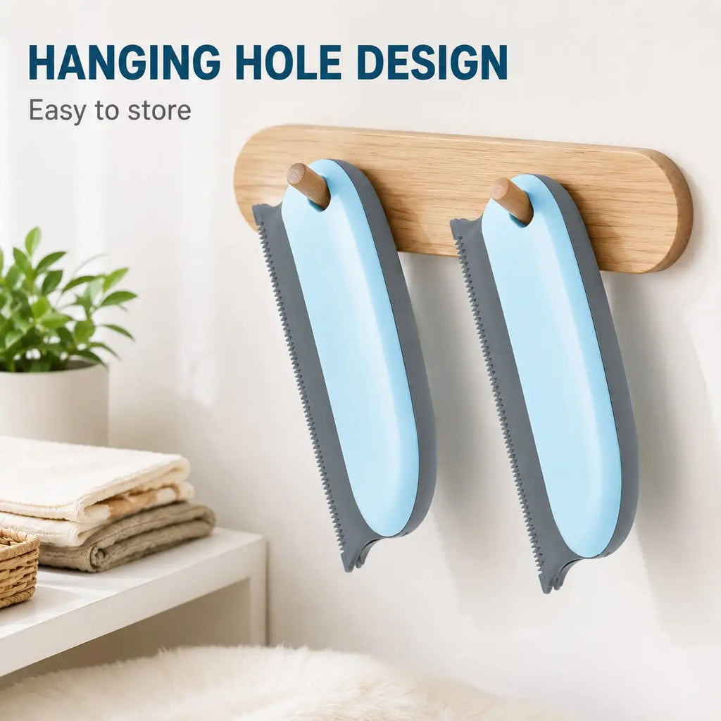 2pcs Pet Hair Remover Brush, Pet Hair Detailer With Handle, Cat And Dog Hair Lint Remover Brush For Cleaning Cars Furniture Carpet Sofa Clothes Beds Couches,Mother's Day