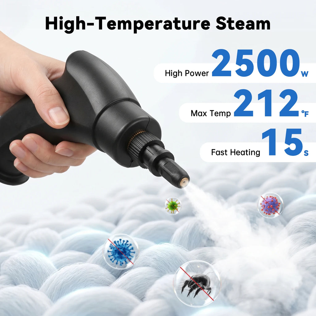 2500W High Temperature Steam Cleaner 110V Portable Handheld Steam Cleaning Machine With Multiple Accessories US Plug