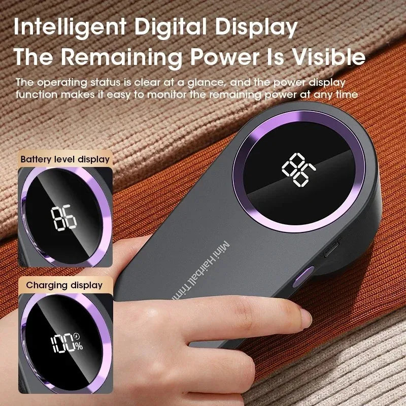 Lint Remover Portable Electric Fuzz Pellet Remover for Clothing LED Display Rechargeable for Clothes Fabric Shaver Fluff Remover