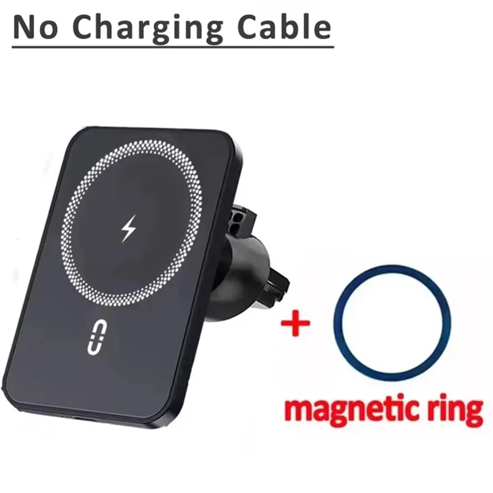 Magnetic Wireless Car Phone Mount – MagSafe Compatible, Air Vent, Fast Charging
