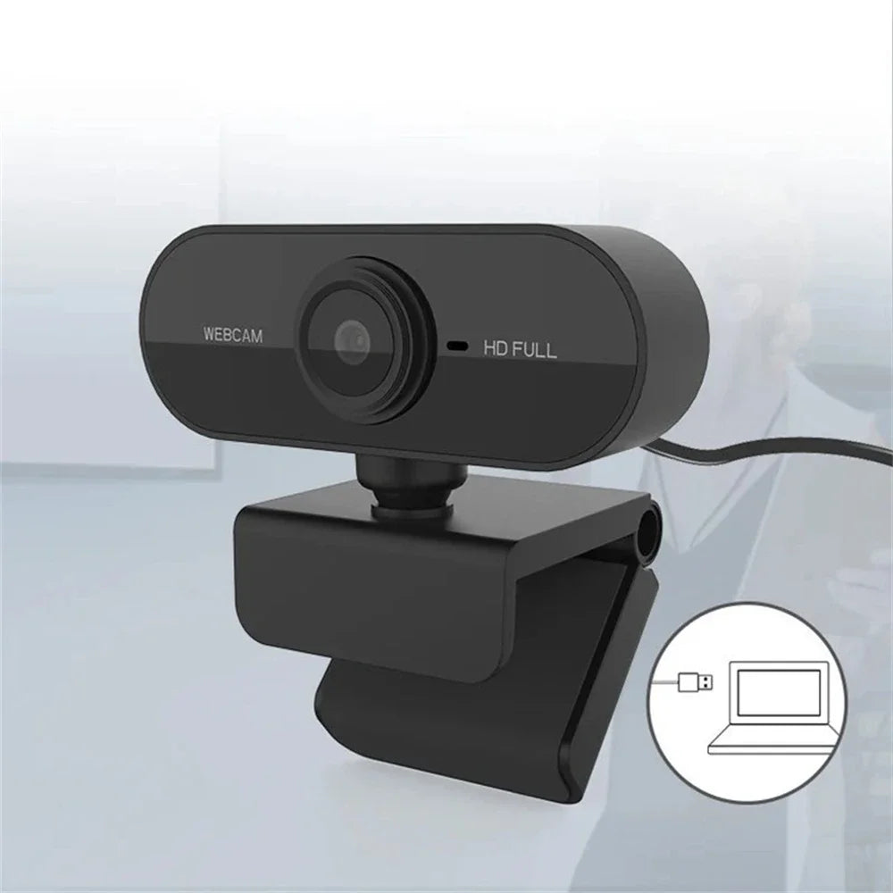 2K Full HD Webcam with Microphone & Privacy Cover – USB Plug and Play
