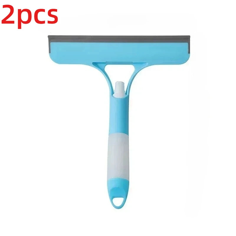 3-in-1 multifunctional glass wiper with spray bottle to clean the floor and scrub household car cleaning tools.
