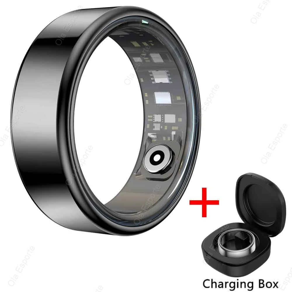 Unisex Smart Ring – Heart Rate, SpO2 & Sleep Monitor, Titanium Alloy IP68