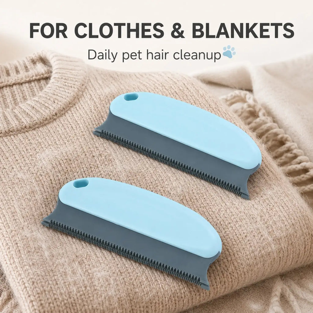 2pcs Pet Hair Remover Brush, Pet Hair Detailer With Handle, Cat And Dog Hair Lint Remover Brush For Cleaning Cars Furniture Carpet Sofa Clothes Beds Couches,Mother's Day
