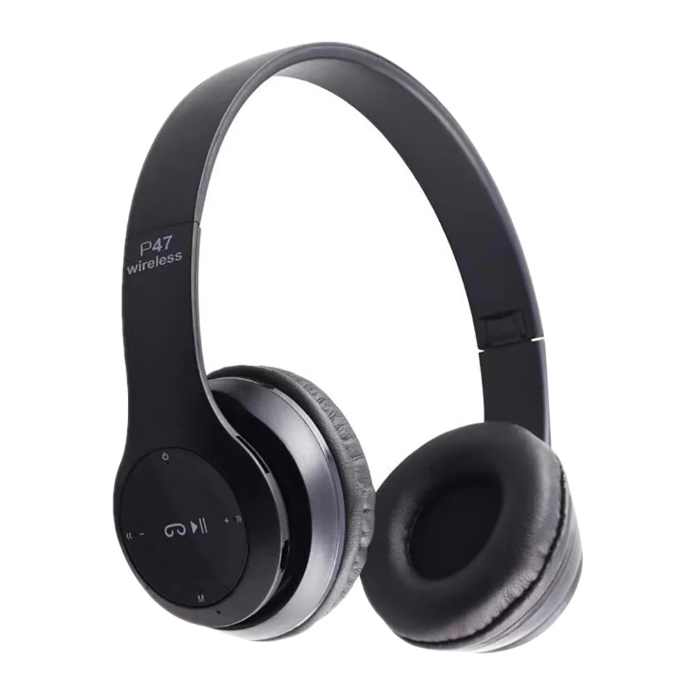 Foldable HiFi Stereo Bluetooth Headphones – Built-in Mic, SD Card Support