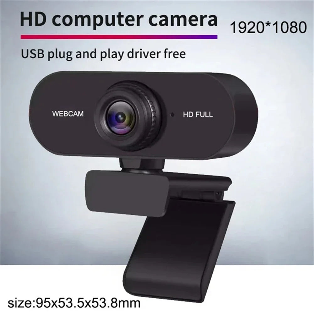 2K Full HD Webcam with Microphone & Privacy Cover – USB Plug and Play